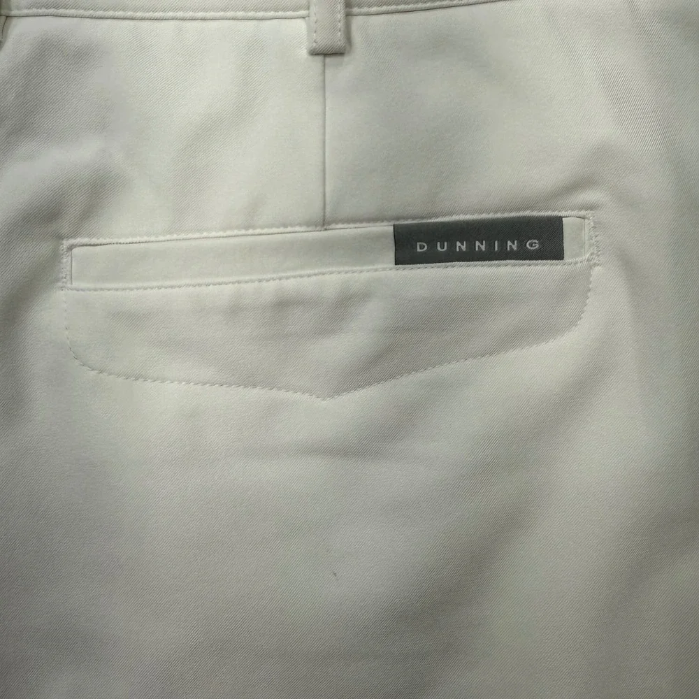 Dunning Golf Mens White Performance Stretch Flat Front Shorts Size 42